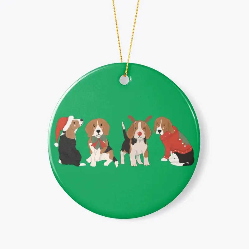 Cute Christmas Beagles 