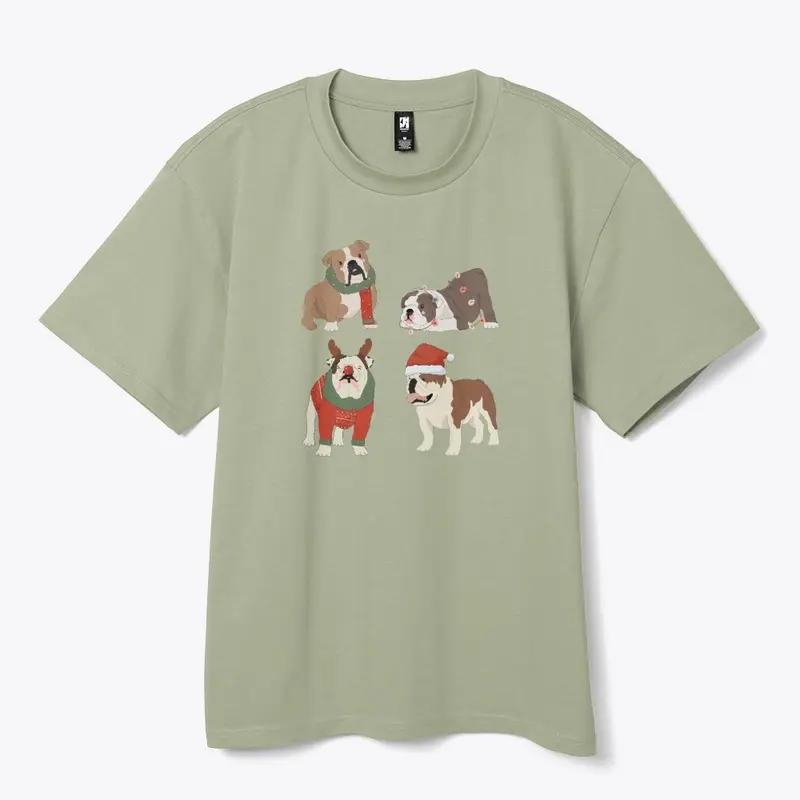 English Bulldog Christmas design