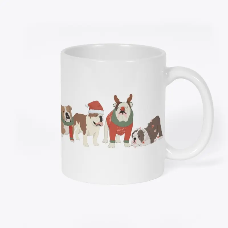 English Bulldog Christmas design