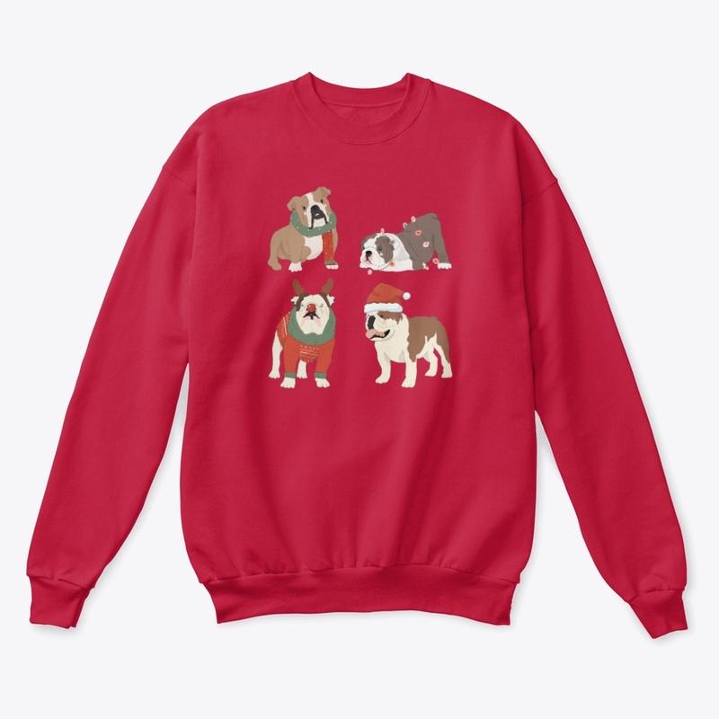 English Bulldog Christmas design