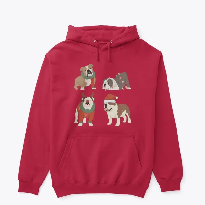 English Bulldog Christmas design