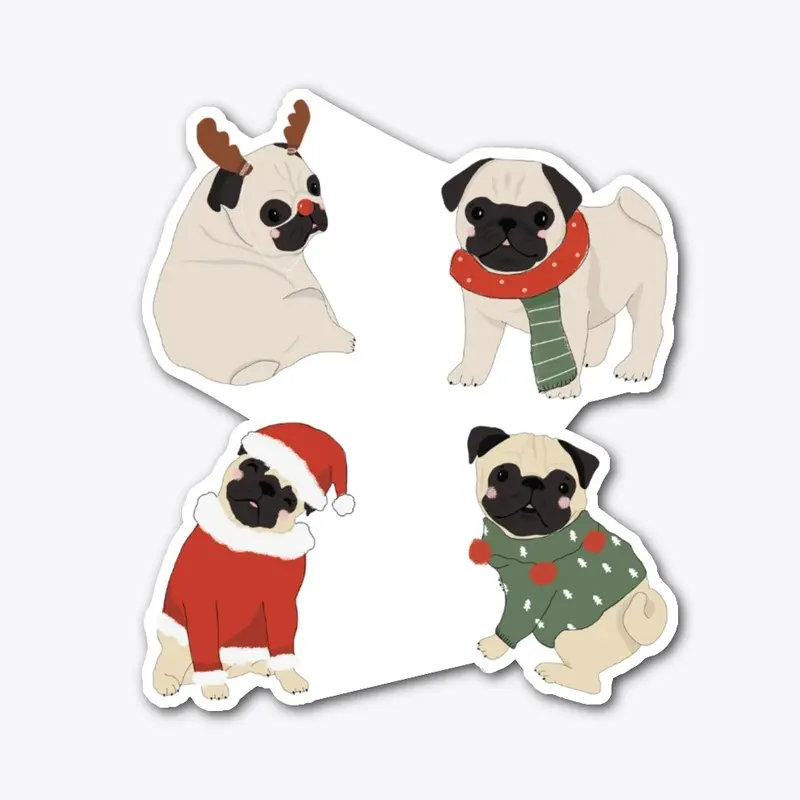 Christmas Pug Love - Purr-fectly  Design